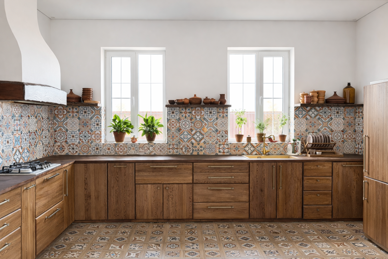 Кухонный гарнитур из массива дерева в Сочи